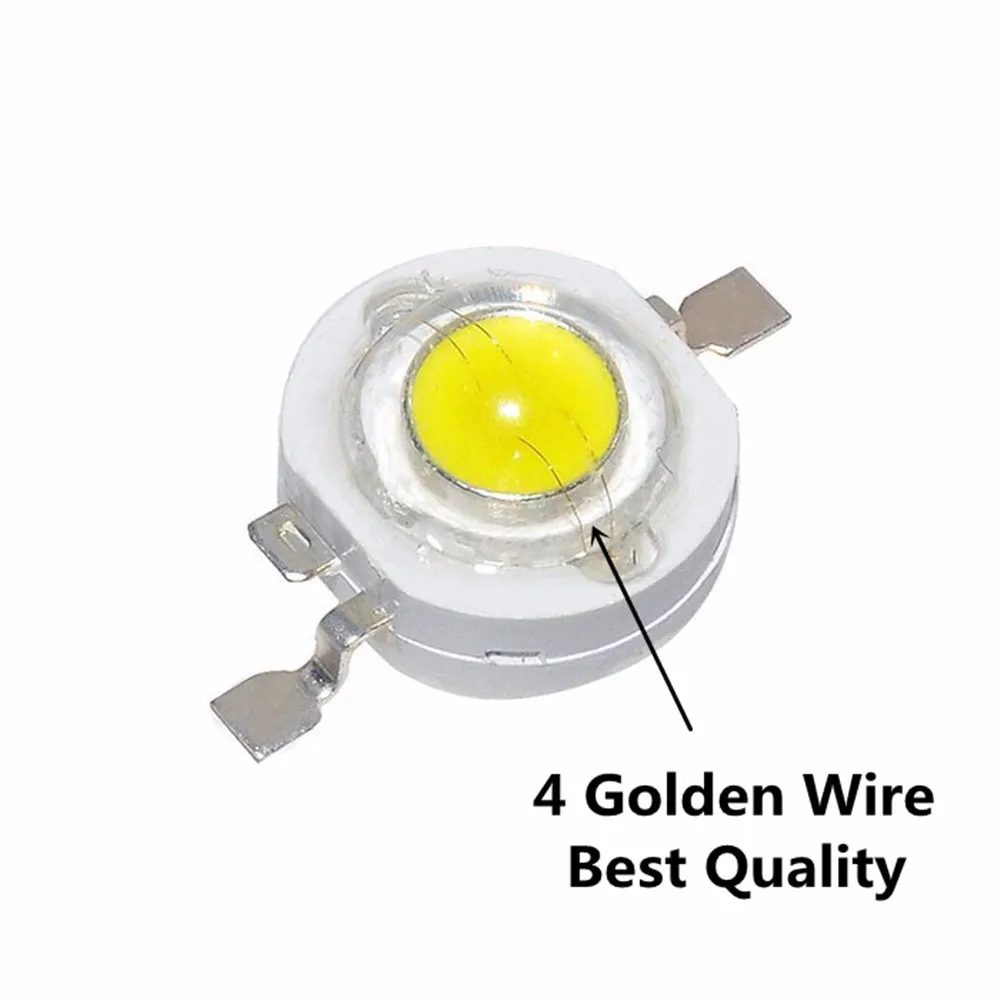 10 Chiếc 1W 3W LED Cao Cấp Kiểu Sáng Đèn LED Đèn LED Chip SMD Trắng Ấm Đỏ Xanh xanh Dương Vàng Cho Đèn Led Downlight Bóng Đèn