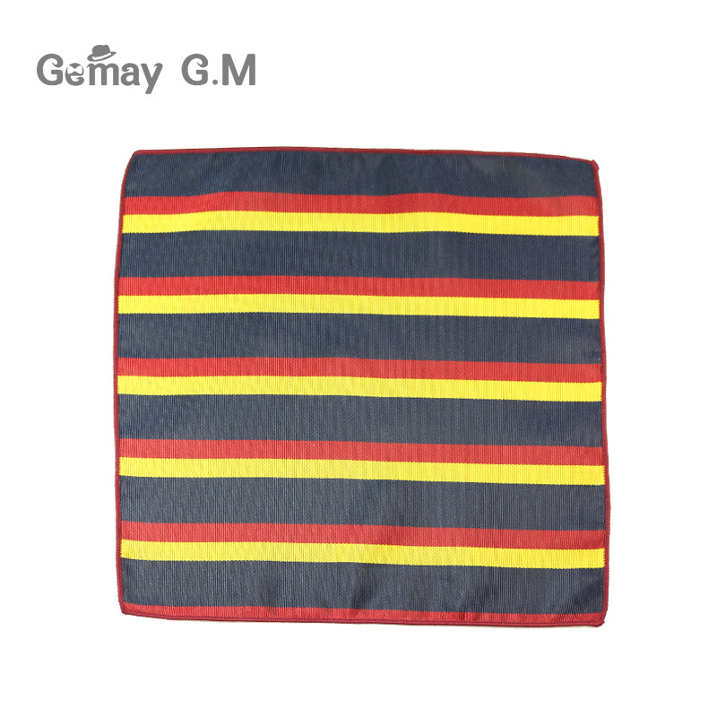 男性のスーツポリエステルハンカチ織花ポケット正方形 Hankies 胸タオルフォーマルドレスハンカチストライプ結婚式ポケット正方形のハンカチ