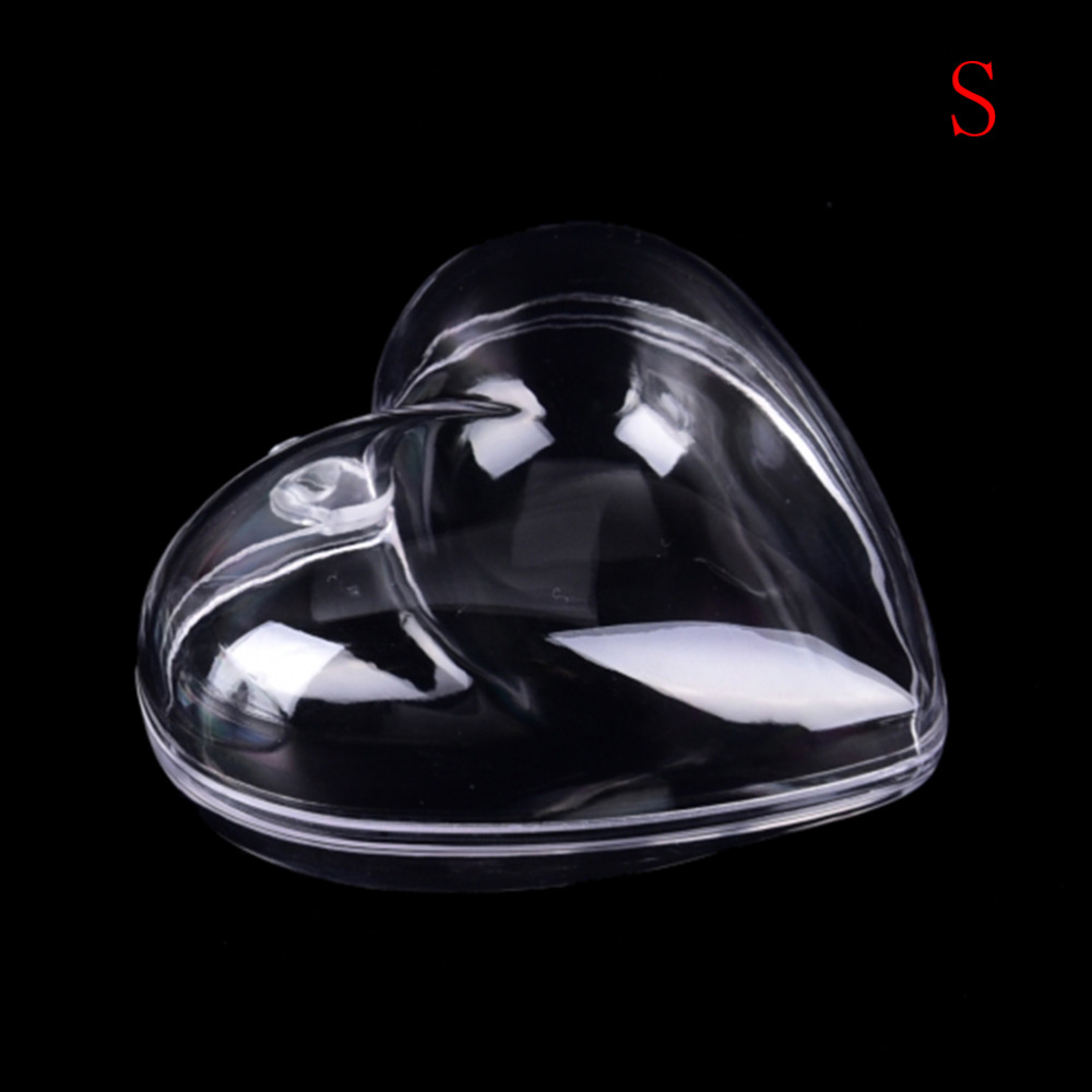 Molde de bomba de baño de plástico transparente para manualidades, molde acrílico con forma de corazón, 65/80mm, gran oferta, 2 uds.