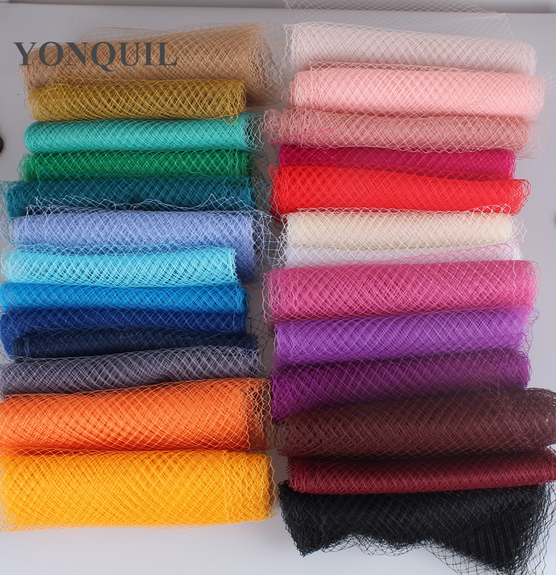 25 cm rosa birdcage véu rede velling millinery véu tecido diy para mulheres fascinator base material chapéu 10 quintal/lote