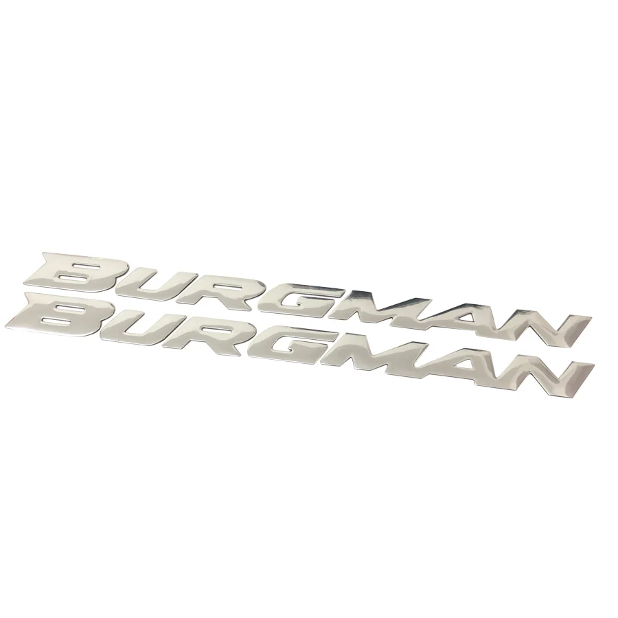 Yecnecty Dành Cho Xe Suzuki Burgman AN125 AN200 AN400 AN650 Xe Máy Phản Quang Dán Đề Can 3D Chrome 1 Bộ Xe Trượt Scooter Biểu Tượng Huy Hiệu