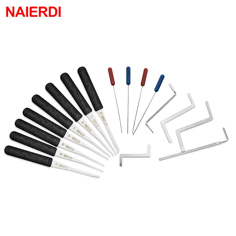 12 Chiếc NAIERDI Khóa Chọn Bộ Thợ Khóa Tiếp Tế Bị Hỏng Chìa Khóa Tự Động Hút Loại Bỏ Móc Thép Không Gỉ Tự Làm Dụng Cụ Cầm Tay Phần Cứng
