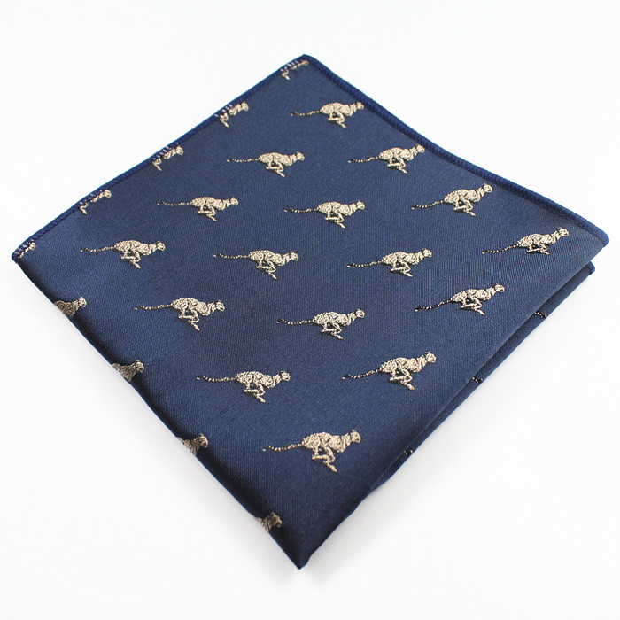 Guslesonニューデザイン紳士スタイルクリエイティブアニマルクリスマスハンカチメンズスーツポケットスクエアウェディングハンキーチェストタオル