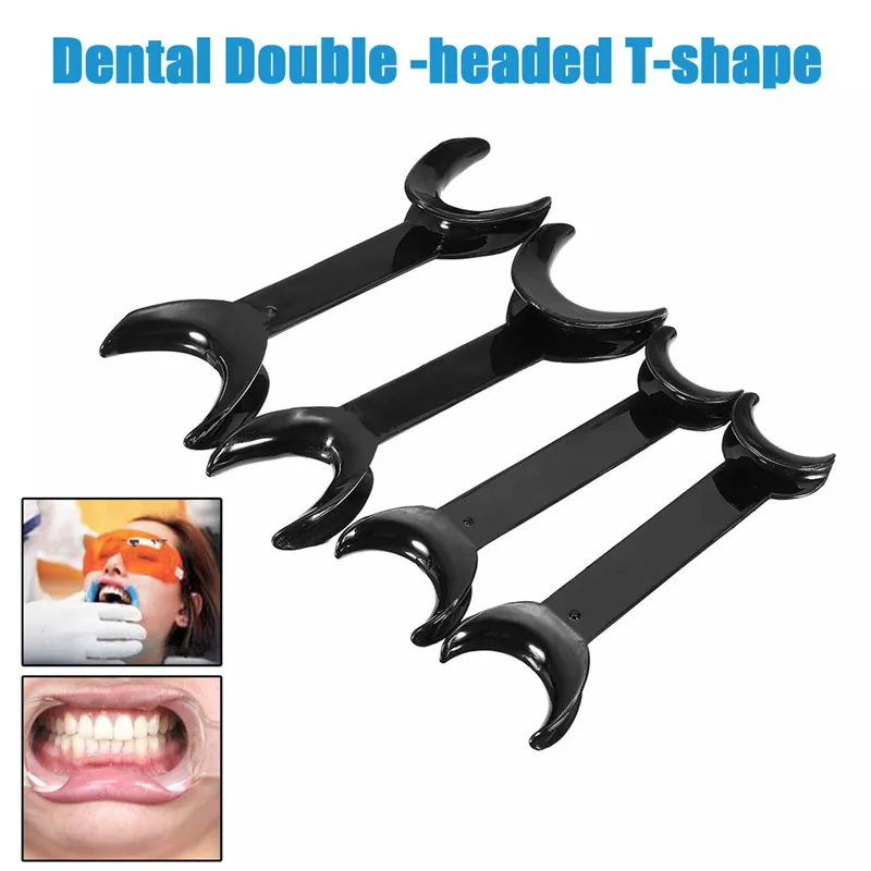 4 Nha Khoa Công Cụ Hình Chữ T Intraoral Cheek Retractor Dụng Cụ Mở Hai Đầu Chỉnh Hình Răng Miệng Dụng Cụ Mở Kích Thước Nhỏ + Lớn