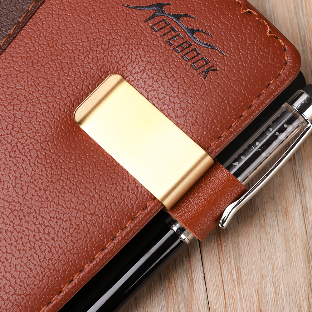 Aço inoxidável Handmade Couro Brass Clips, Pen Holder Clip, Journal Notebook Pasta De Papel, Escola e Material de Escritório