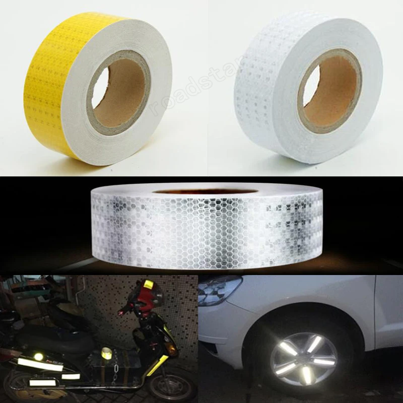 50Mm X 5M Băng Keo Phản Quang Dán Kiểu Dáng Xe Cho Ô Tô An Toàn Chất Liệu Xe Tải Xe Máy Đi Xe Đạp
