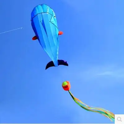 Envío Gratis, gran cometa de delfines volando, pipas suaves, línea de nailon ripstop, juguetes para exteriores, fábrica de cometas de pulpo, pipas inflables alienígenas