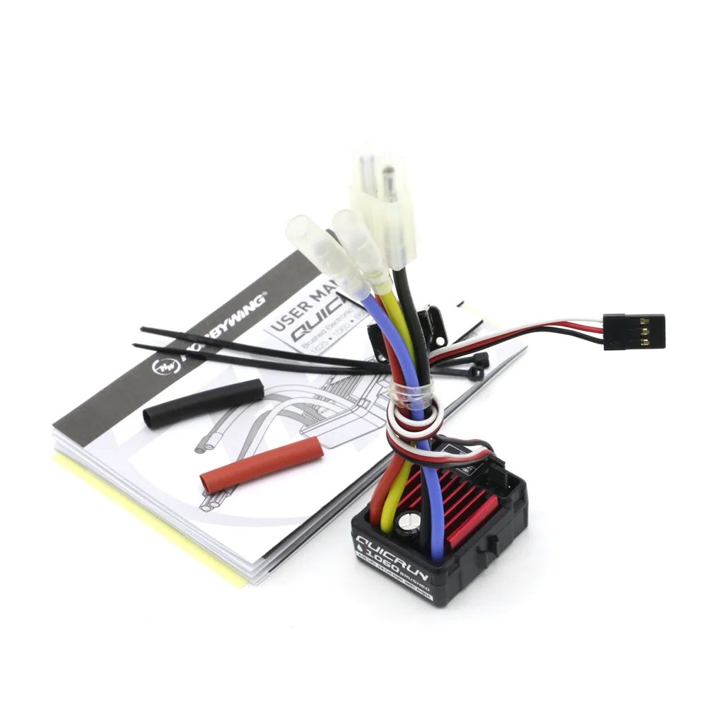 HobbyWing QuicRun 1060 60A Brushed Electronic Speed Controller ESC สําหรับ 1:10 RC รถกันน้ําสําหรับ RC รถ