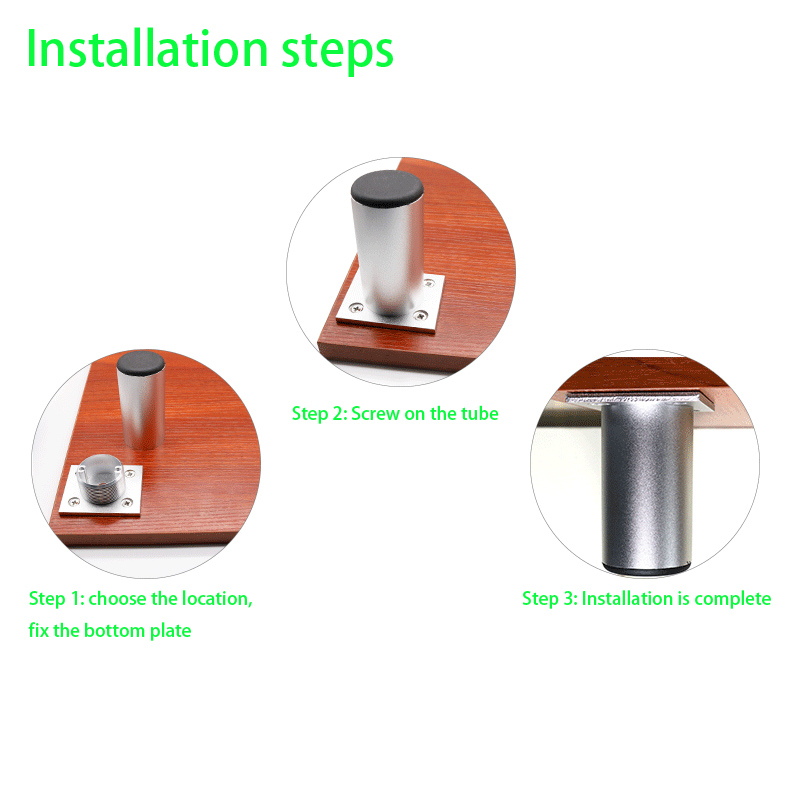 4 개/대 알루미늄 가구 다리 캐비닛 발 DIY 두꺼운 조절 6-30CM TV 캐비닛 지원 다리 욕실 캐비닛 피트