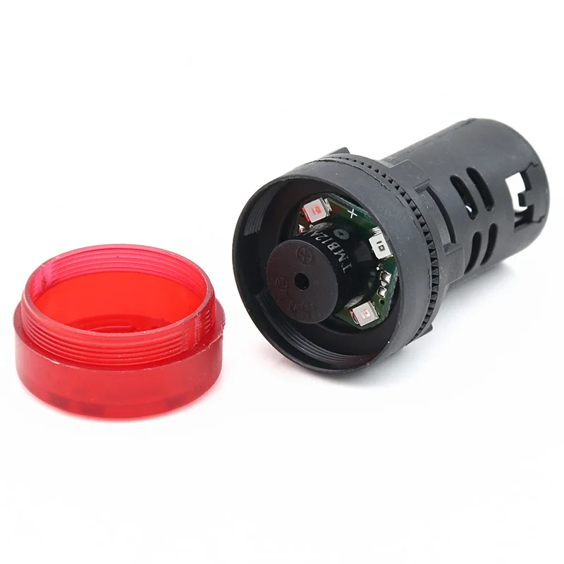 Có Nước Âm Thanh Và Đèn Flash Âm Thanh Và Ánh Sáng Còi ED16-22SM Thiết Bị Báo Động 22MM 12V 24V 220V.
