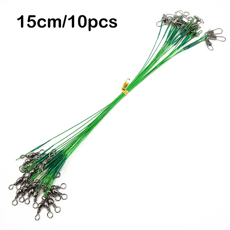 10 Chiếc Thép Không Gỉ Dây Câu Cá Dây Thép Lãnh Đạo Có Tay Olta Phụ Kiện Câu Cá Lõi Chì Dây Câu Cá Lãnh Đạo Dây Câu pesca