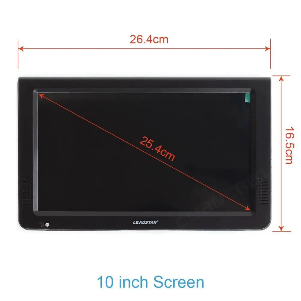 LEADSTAR 10นิ้ว HD ทีวีขนาดพกพา DVB-T2 ATSC ISDB-T Tdt Digital และ Analog Mini ขนาดเล็กโทรทัศน์สนับสนุน USB SD MP4 h.265 AC3