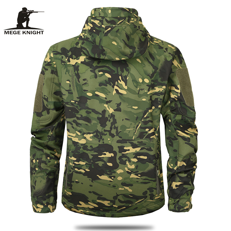 Mege Herren Fleece taktische Jacke Männer wasserdichte Soft shell Wind jacke Winter Kapuze Mantel Jagd Kleidung