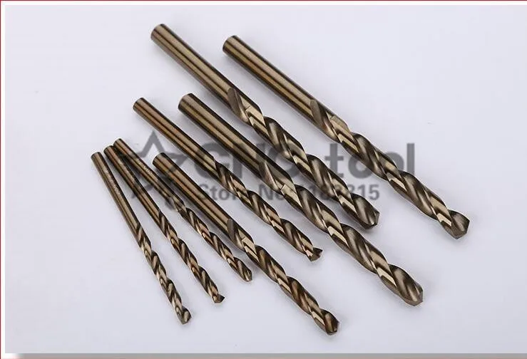 10 Chiếc 1.0 Mm-8.0 Mm M35 HSS-CO Coban Khoan HSS Mũi Khoan Xoắn Chút Cho Thép Không Gỉ (1.5/2/2.5/3/4/4.5/5/5.5/6/6.5/7/7.5 Mm)