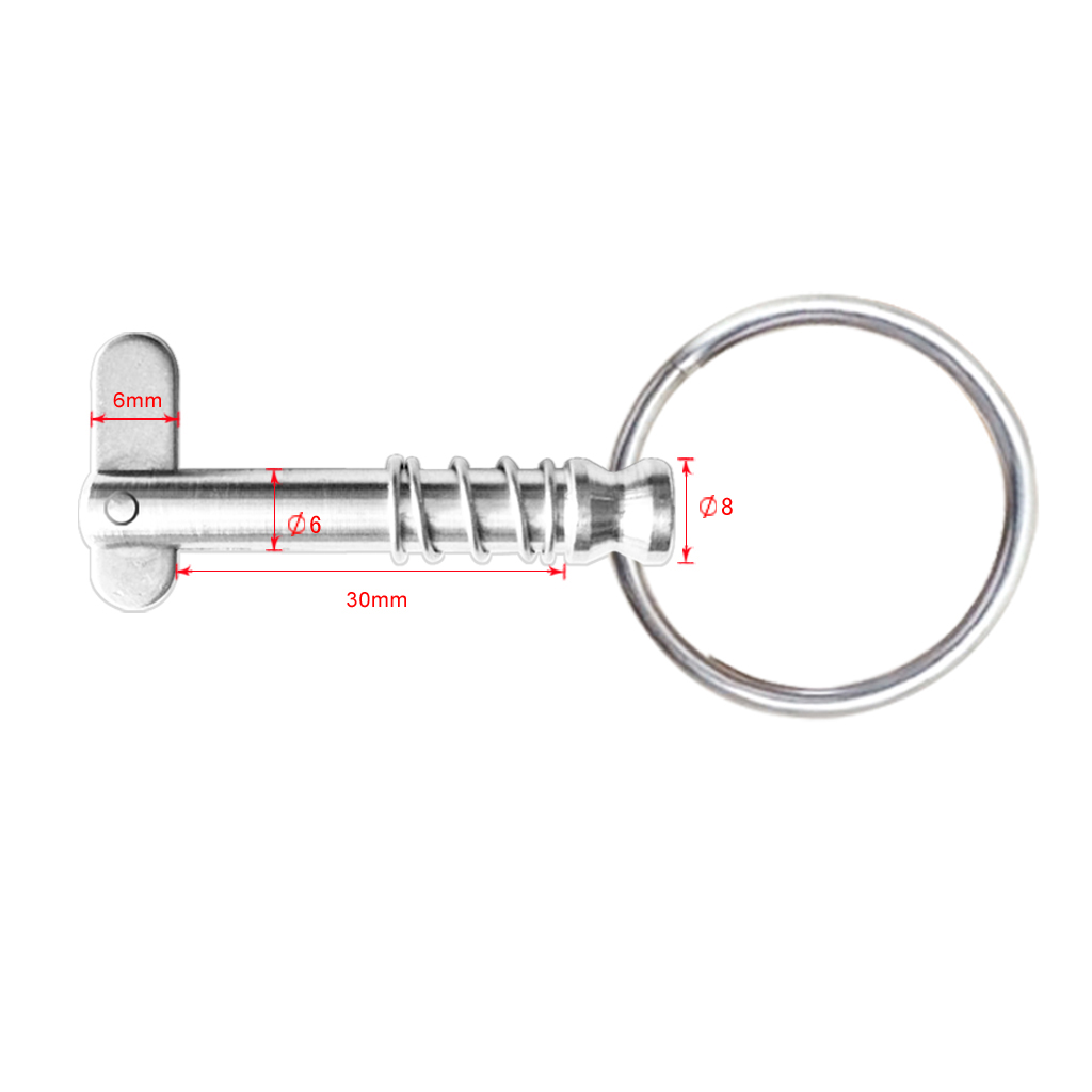 4 stück Boot Bimini Top Fitting Hardware Frühling Geladen Quick Release Pins 1/4 "316 edelstahl mit Pull Ring