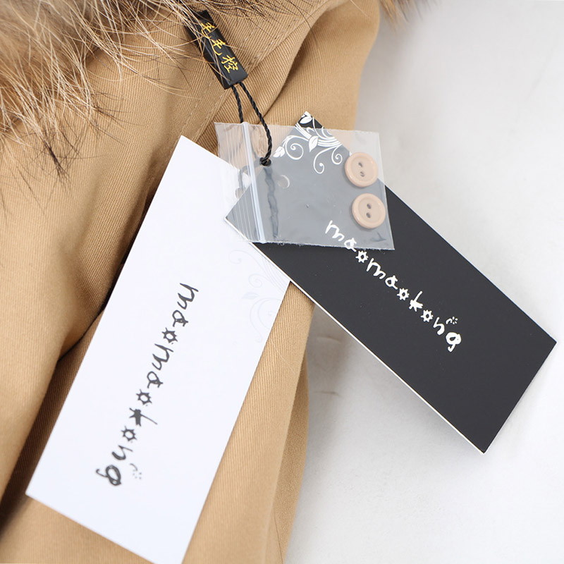 Maomaokong 冬の女性パーカー綿ジャケットリアルファーコート天然キツネの毛皮のフード付きウサギの毛皮ライナー厚く暖かい上着女性