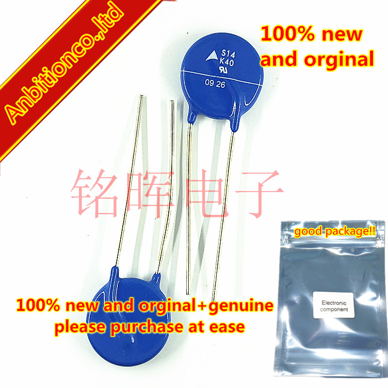 Новинка 100%, оригинальный металлический оксид SIOV, Варисторы, 10-20 шт., B72214S400K101 S14K40, 40 в, 1000 А, 14 мм