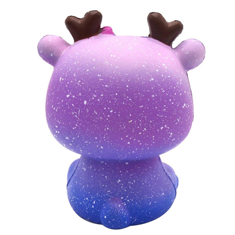 Jumbo kawaii colorido galáxia cervos mole lento subindo squeeze brinquedos creme doce perfumado anti estresse brinquedo para engraçado criança presente de natal