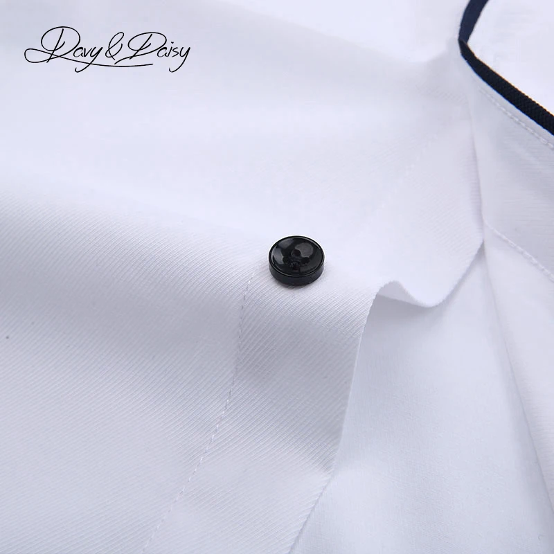 DAVYDAISYขายร้อนคุณภาพสูงชายเสื้อแขนยาวTwill Solid Causalธุรกิจอย่างเป็นทางการเสื้อยี่ห้อManเสื้อDS085