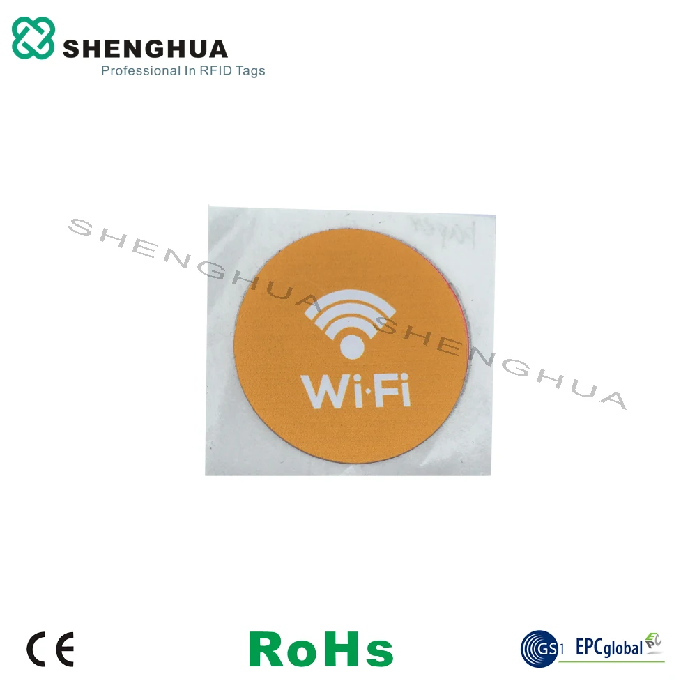 6 unids/pack Android/Iphone RFID NFC etiquetas adhesivas etiquetas inteligentes iso14443A Ntag213 conjunto impreso colorido wifi email modo aéreo logotipo del grupo