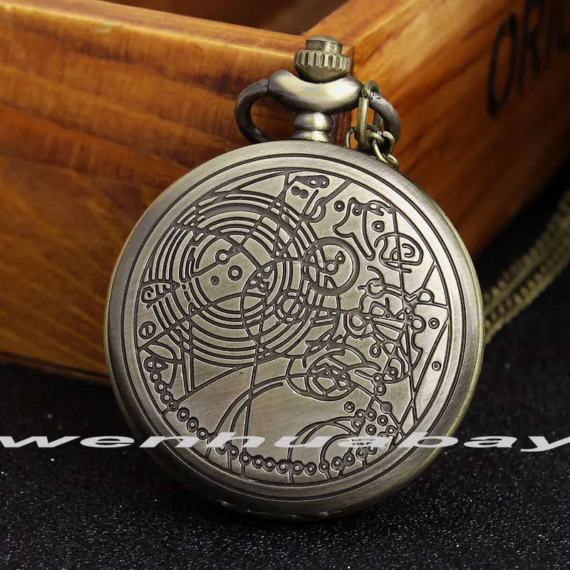 Vintage Đồng Chủ Đề Đồng Hồ Bỏ Túi Vòng Cổ Đồng Hồ Với Các Biểu Tượng Mặt Dây Chuyền Nữ Mens' Tặng