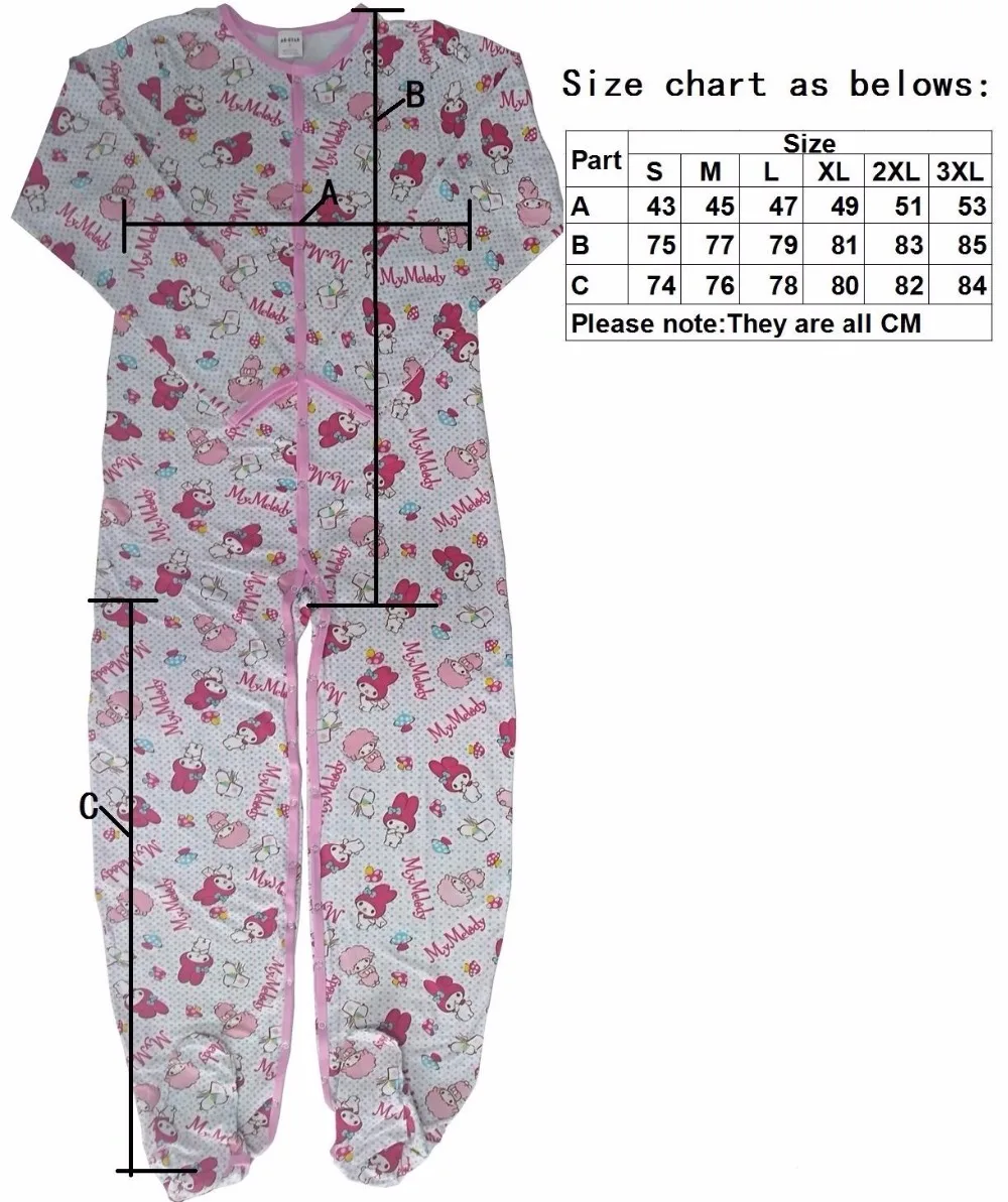 Body dla dziewczynki owczej z stopą / kombinezon dla dorosłych z stopą / romper dla dorosłych / ubrania abdl / body dla dorosłych z nadrukiem