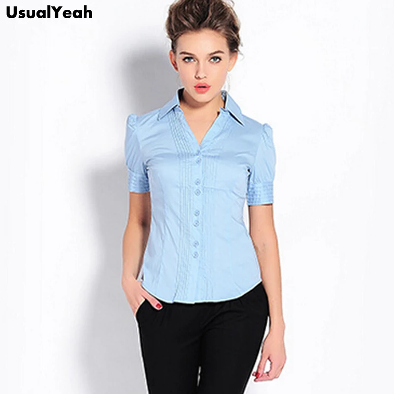 Xếp Ly Dressy Nữ Áo Kiểu Cổ V Màu Áo Bộ Áo Sơ Mi Mỏng Cao Cấp Màu Xanh Đen Nữ Áo Sơ Mi Công Sở