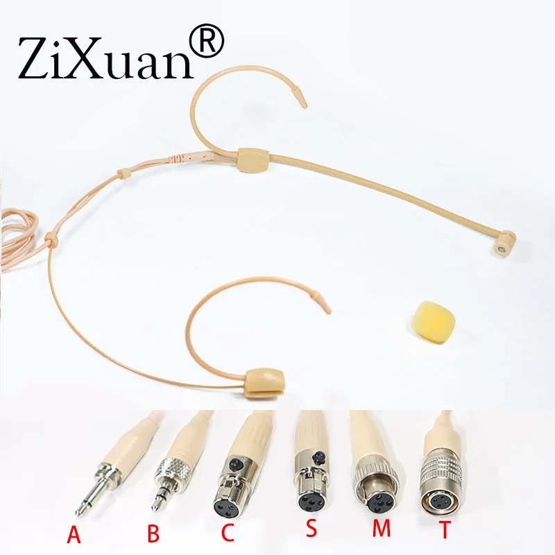 Headband Đầu Mặc Một Chiều Microphone cho Shure Sennheiser AKG MiPro Âm Thanh Technica 4Pin 3Pin TA4F 3.5mm Khóa