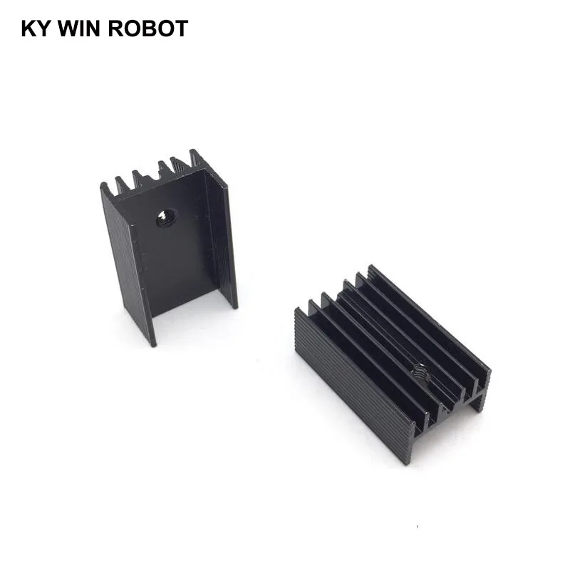 10 pz alluminio TO-220 dissipatore di calore a 220 dissipatore di calore radiatore a Transistor TO220 raffreddamento nero 25*15*11MM