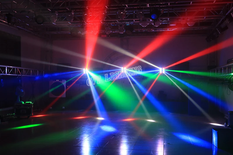 Mini LED 8x3W RGBW Ruchoma Głowica LED Spider Beam Oświetlenie Sceniczne DMX 512 Spider Light Idealne dla DJ-ów, Klubów Nocnych i Imprez