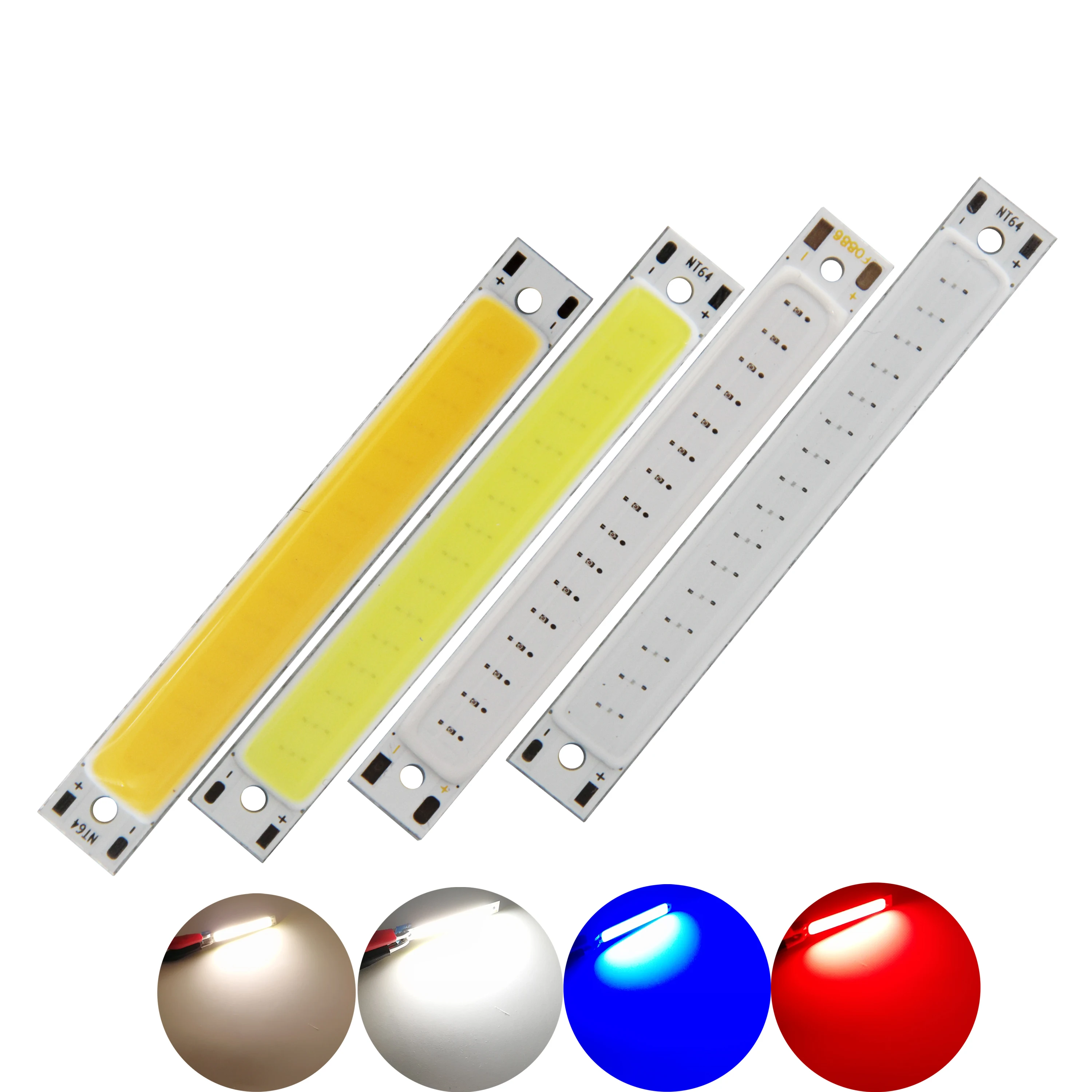 Bán 3 V 3.7 V DC 60mm 8mm LED COB Dây 1.5 W 3 W Ấm Lạnh trắng Xanh Đỏ COB đèn Led cho DIY Xe Đạp đèn làm việc