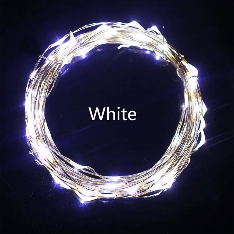 33ft/10 m Dây Đồng LED Lights Chuỗi 100 LEDs Mát Ấm trắng Màu Xanh Cổ Tích String Cho Giáng Sinh Wedding Party Trang Sức DC 12 V