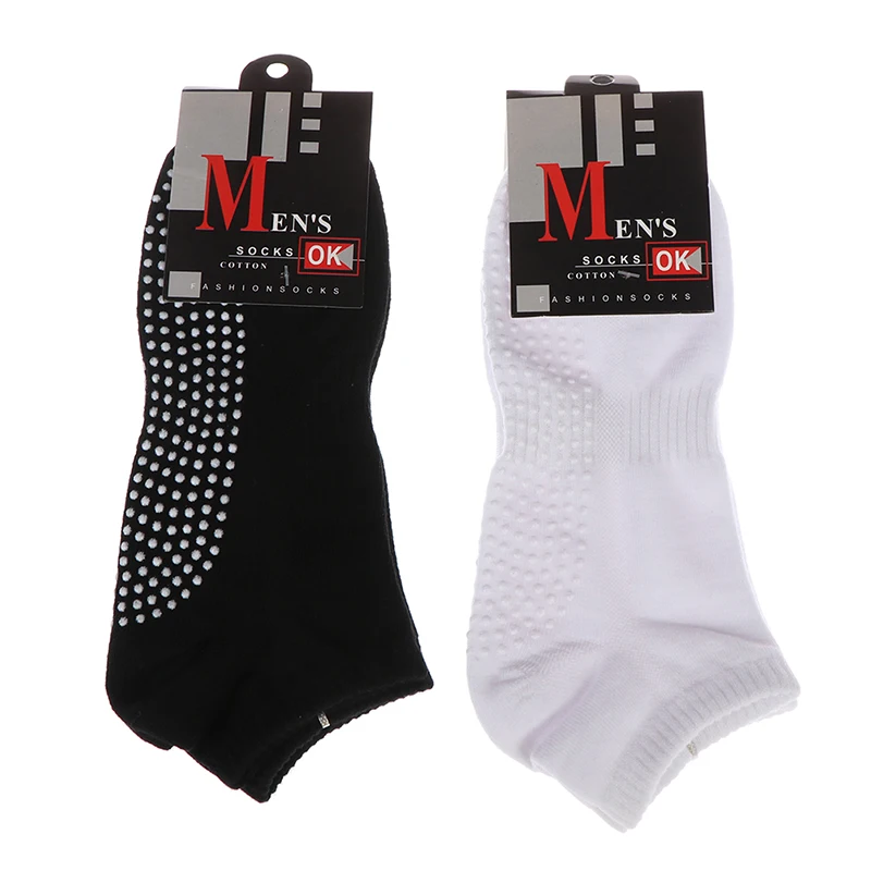 Calcetines deportivos de algodón para hombre, medias antideslizantes y transpirables para Yoga, 1 par, envío directo