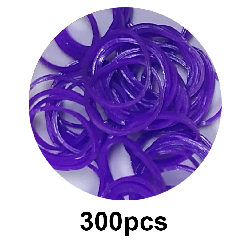 300pcs ยาง Loom Bands ของเล่น DIY Lacing สร้อยข้อมือสําหรับเด็กหรือผมยางเติม Make สร้อยข้อมือหญิงของขวัญขายส่ง