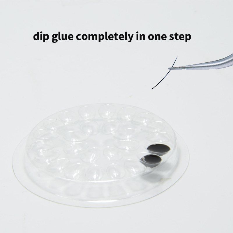 Natuhana 100 stücke Wimpern Kunststoff Kleber halter Kleber Dichtung Kleber Palette Wimpern verlängerung Klebe pads Blumen form Pad Make-up-Tool