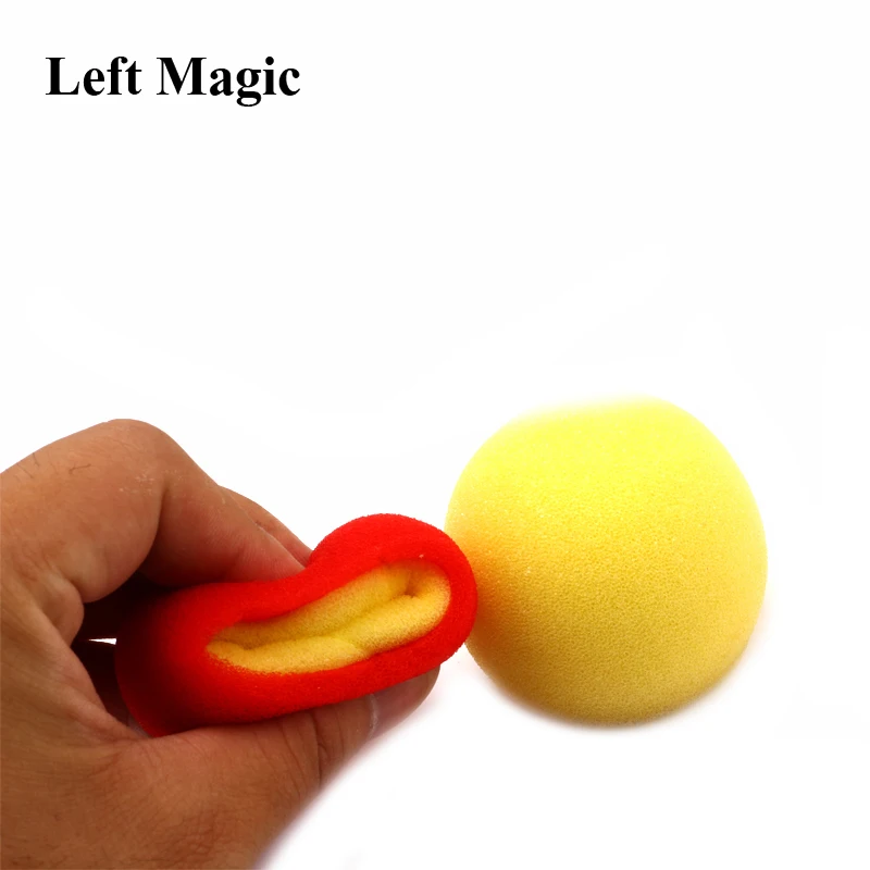2 unids/set bola de esponja que cambia de Color, trucos de magia, esponjas súper suaves divertidas, bola que cambia, accesorios mágicos cuadrados de primer plano para escenario