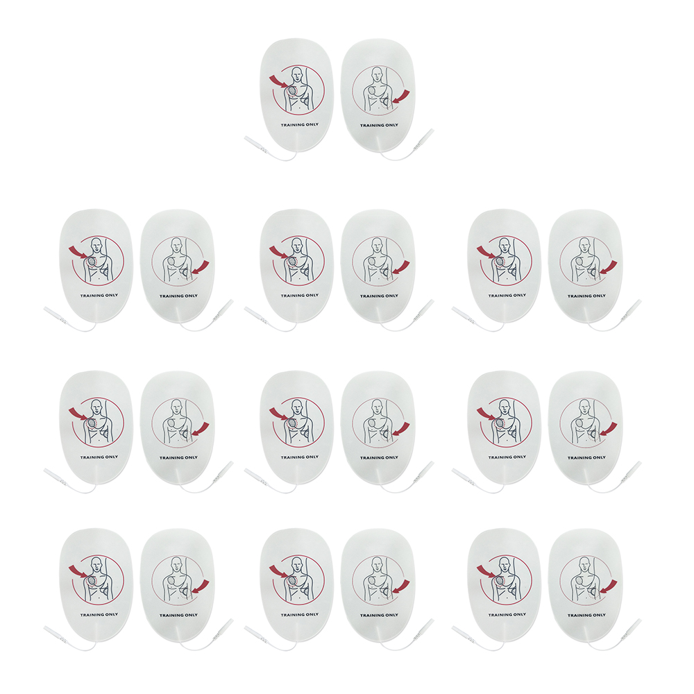 20 шт., патчи для тренировок AED, сменные подушечки для обучения оказанию первой помощи, универсальный тренажер для тренировок для взрослых