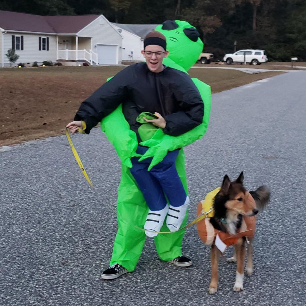 Traje inflable de alienígena ET, disfraz inflable de monstruo alienígena, disfraz de Cosplay de alienígena verde aterrador para escenario de fiesta de adultos