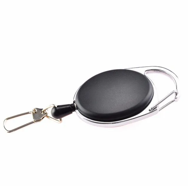 Retractable Pull Badge Reel สังกะสีอัลลอยด์พลาสติก ABS ID Lanyard ชื่อแท็กผู้ถือป้าย Reels หดตัวเข็มขัด Key Chain คลิป