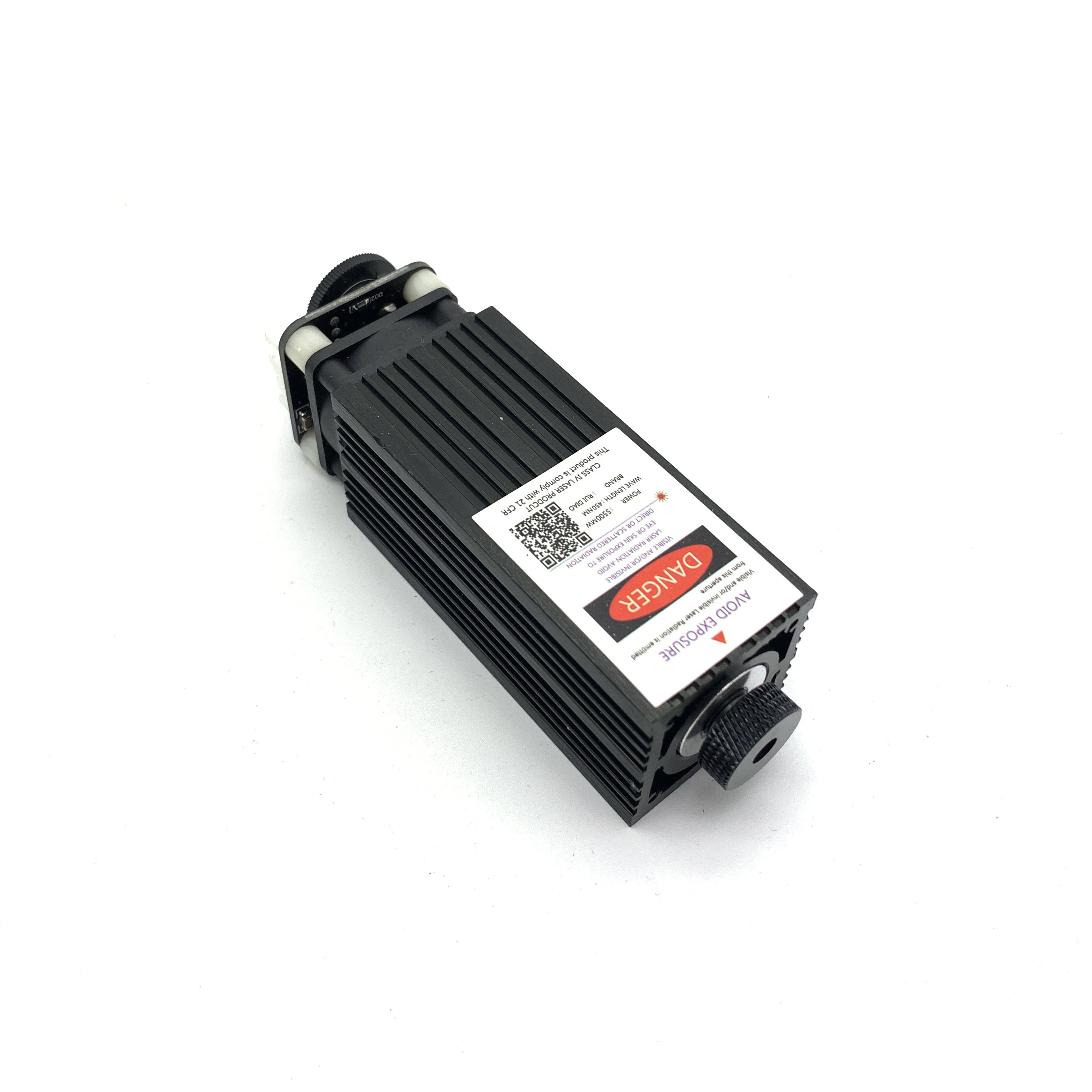 고출력 TTL 초점 조절 가능 레이저 모듈, 블루 5.5W 다이오드, 12V, 5500mW, 445nm, 무료 배송