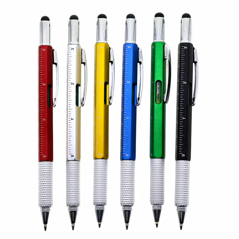 Tool pen Arrival Tool Ballpoint Pen Screwdriver Ruler Spirit Level with a top and scale multifunction 6 in 10Pc pen