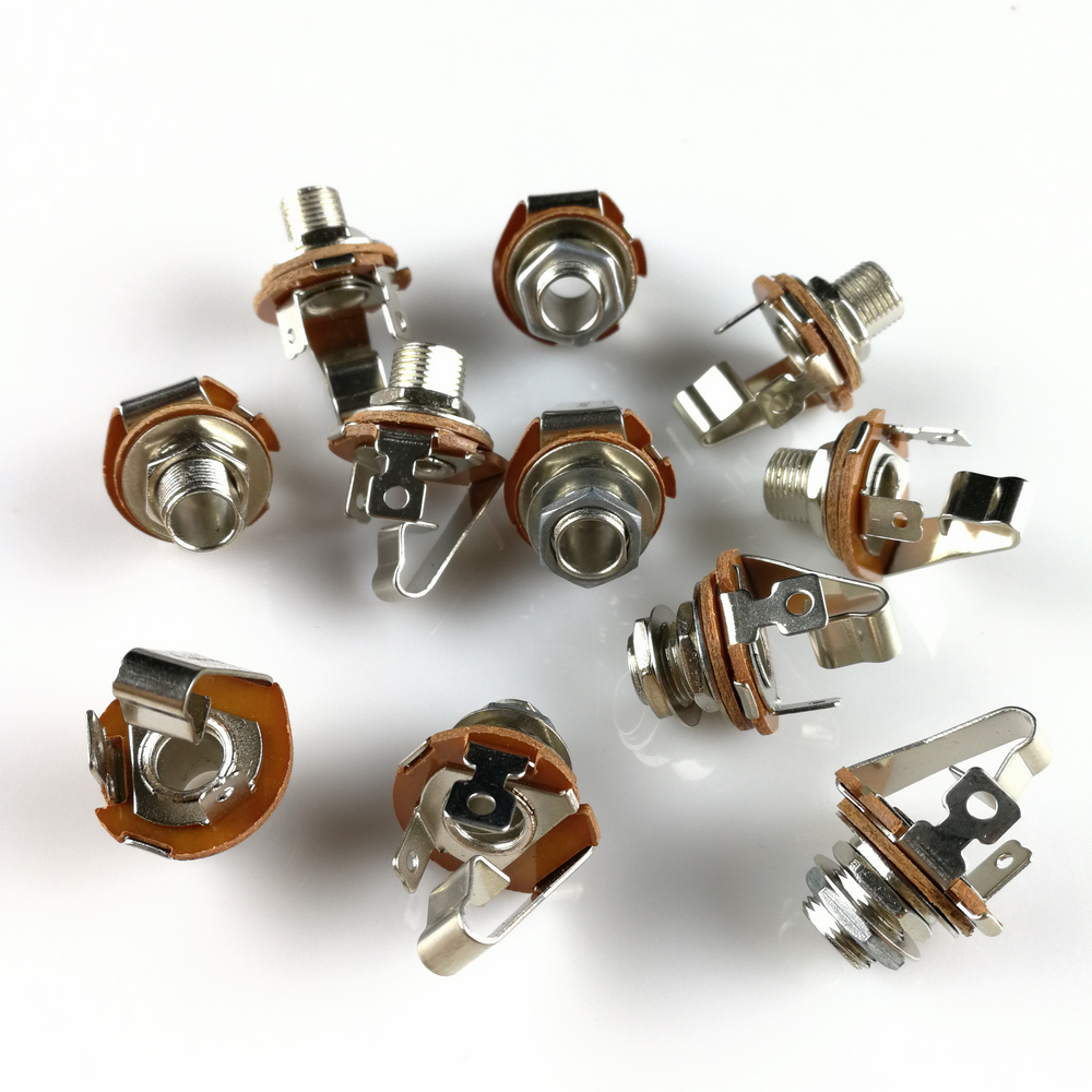 1 pieza Epiphone genuino 6,35mm conector mono hembra para bajo de guitarra eléctrica EPI