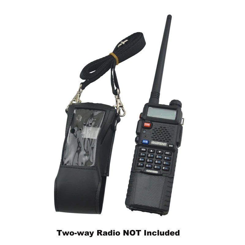 BAOFENG-Funda de cuero suave para walkie-talkie 5r, soporte para radio de 3800mAh extendido, UV-5R de BF-UV5R UV-5RA