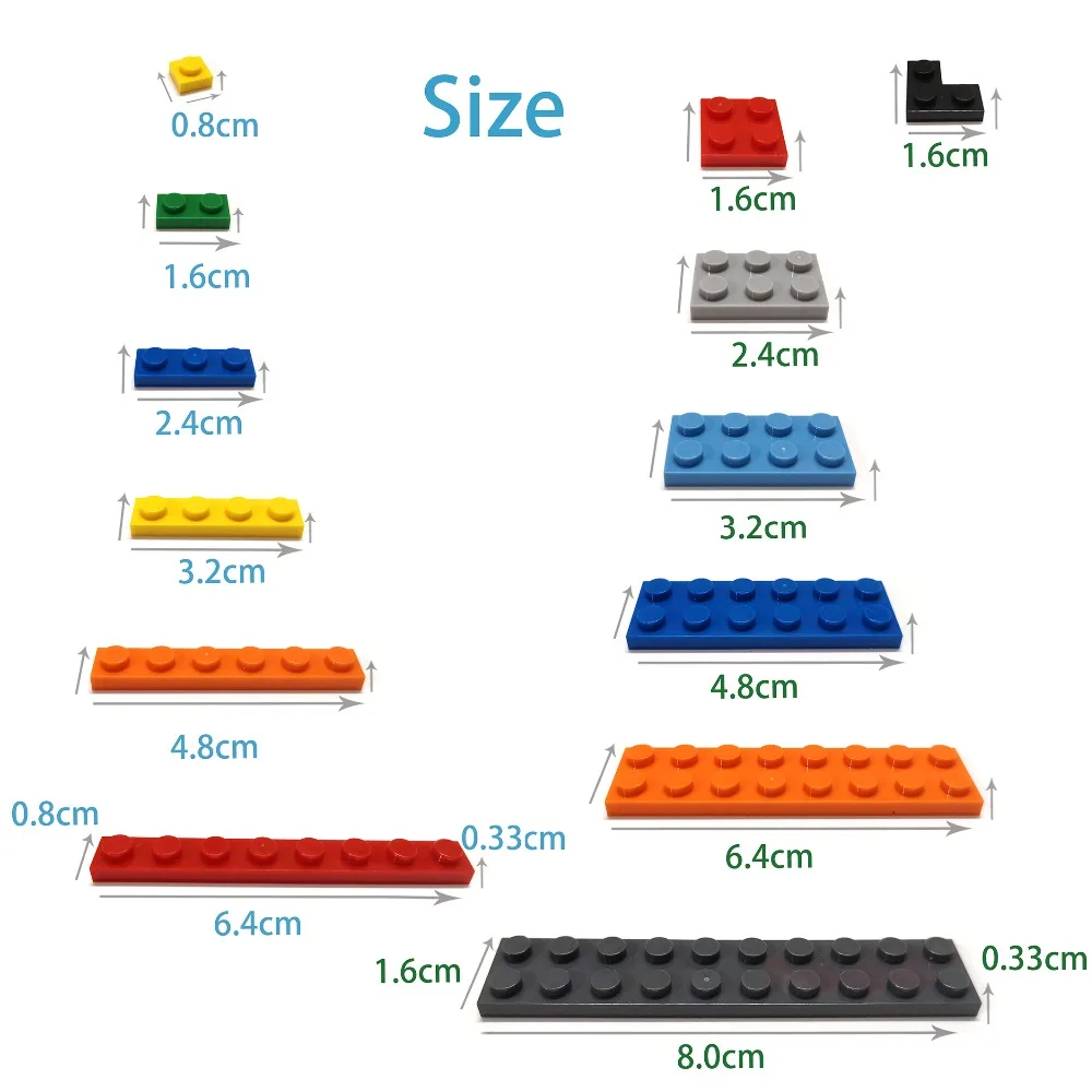 Bộ 60 DIY Khối Xây Dựng Mỏng Hình Viên Gạch 2x4Dots Giáo Dục Sáng Tạo Kích Thước Tương Thích Với 3020 Nhựa Đồ Chơi Dành Cho Trẻ Em