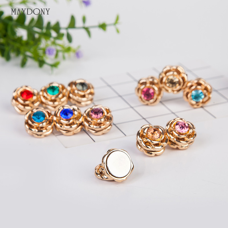 XT102 Grosir Mode Hiasan Kepala Syal Magnet Bros Klip Hijab 12 Buah/Lot