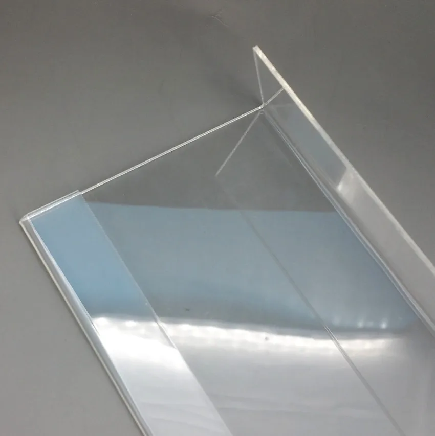 1Pack Smaller T1.2mm Acrylic Plastic Price Label Card Holders L Shape Display Stands Sign Paper Promotion on Table