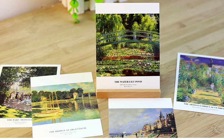 30 แผ่น/ล็อต Claude Monet ภาพวาดโปสการ์ด Vintage Monet Art ภาพวาดโปสการ์ด/การ์ดอวยพร/Wish Card/แฟชั่นของขวัญ