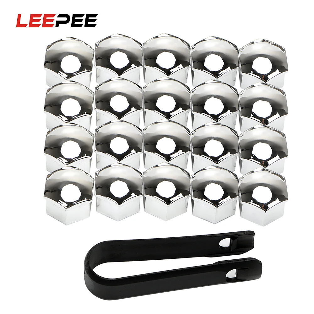 LEEPEE 20 個車のホイールナットキャップボルトリム特別なソケット自動ハブネジカバー保護車のスタイリング外装装飾