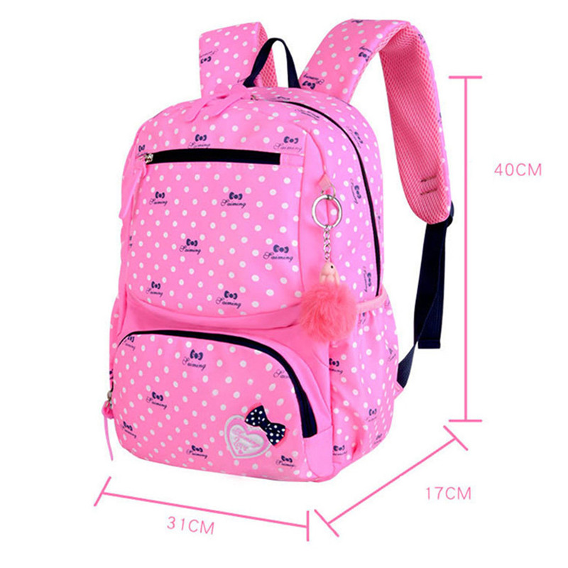 3 teile/satz Dot Druck Schule Taschen Rucksack Schul Mode Kinder Schöne Rucksäcke Für Kinder Mädchen Schule Student Mochilas