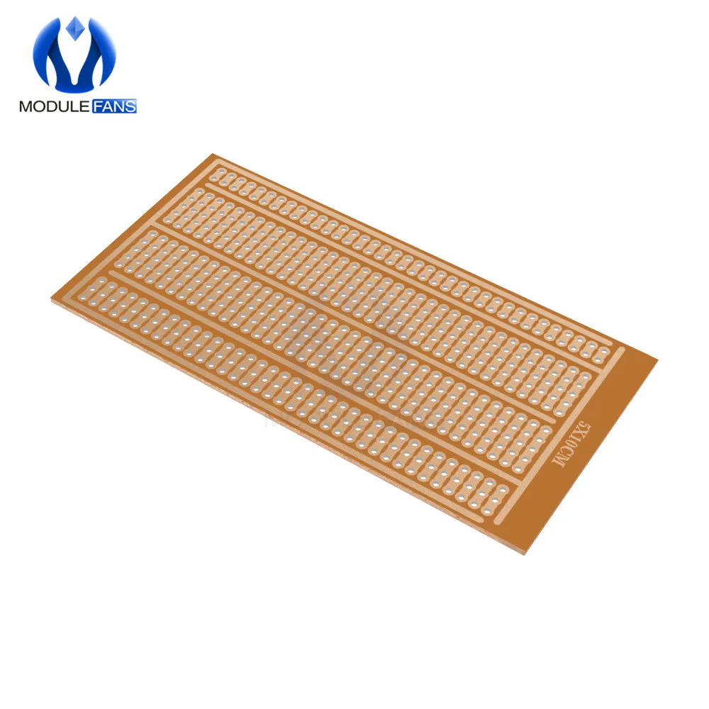 5 Chiếc 5X10 CM Sỉ Đa Năng 5X10 Cm Solderless PCB Thử Nghiệm Bo Mạch Đồng Nguyên Mẫu Giấy Mạ Thiếc Tấm Khớp lỗ DIY